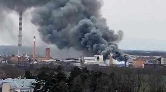 Пожар в Краснодаре 12 марта 2019 на Рубероидном