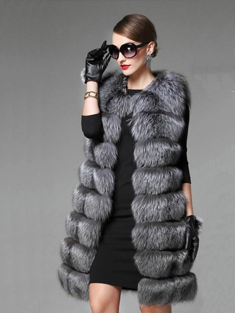 Жилетка из чернобурки