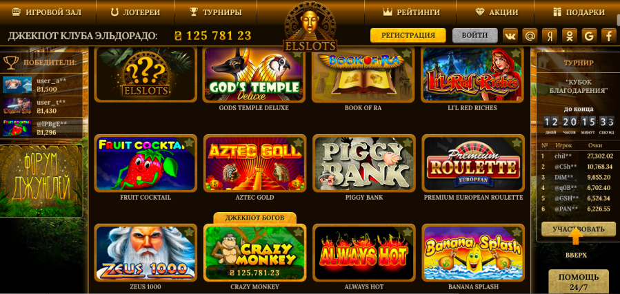 Лучшие игровые автоматы казино Эльслотс