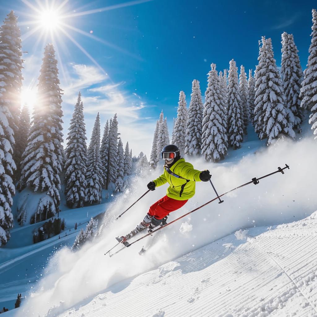 Обучение катанию на горных лыжах