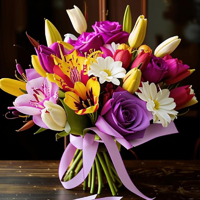 Как красиво сочетать цветы в букете?