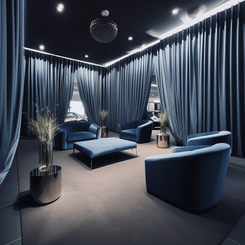 Шторы на заказ для VIP-залов автосалонов — индивидуальный подход