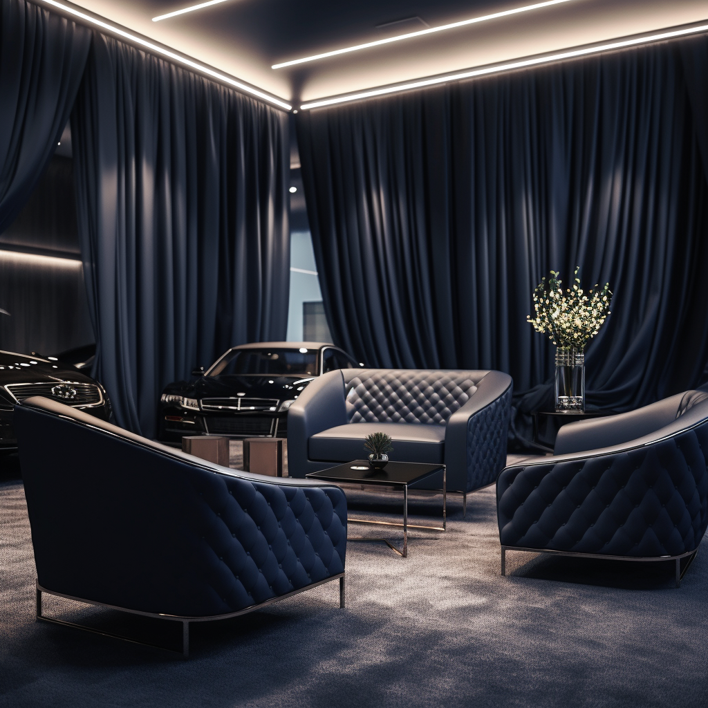 Шторы на заказ для VIP-залов автосалонов — индивидуальный подход