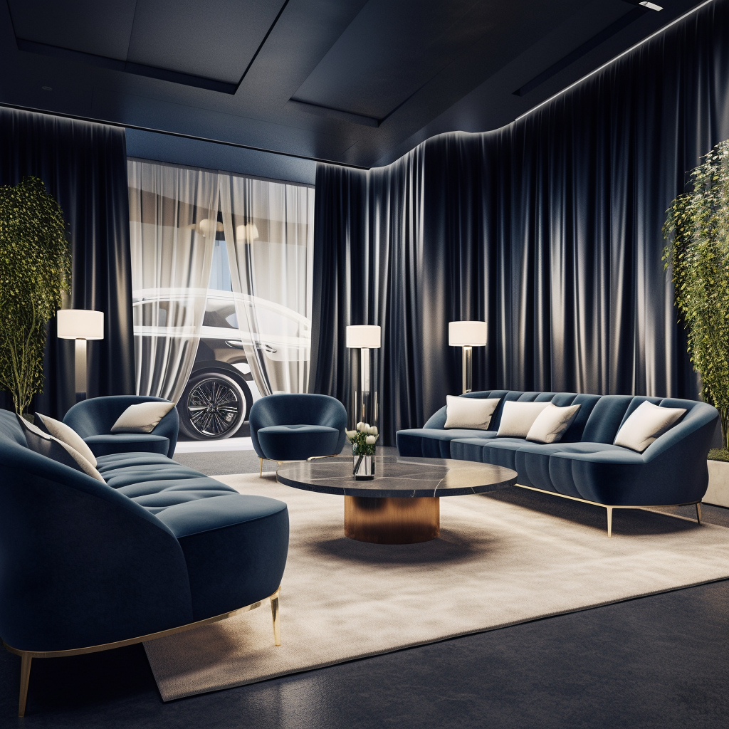 Шторы на заказ для VIP-залов автосалонов — индивидуальный подход