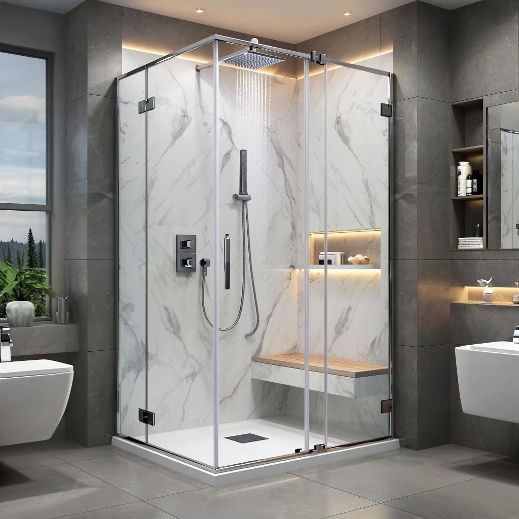 Этапы установки душевой кабины