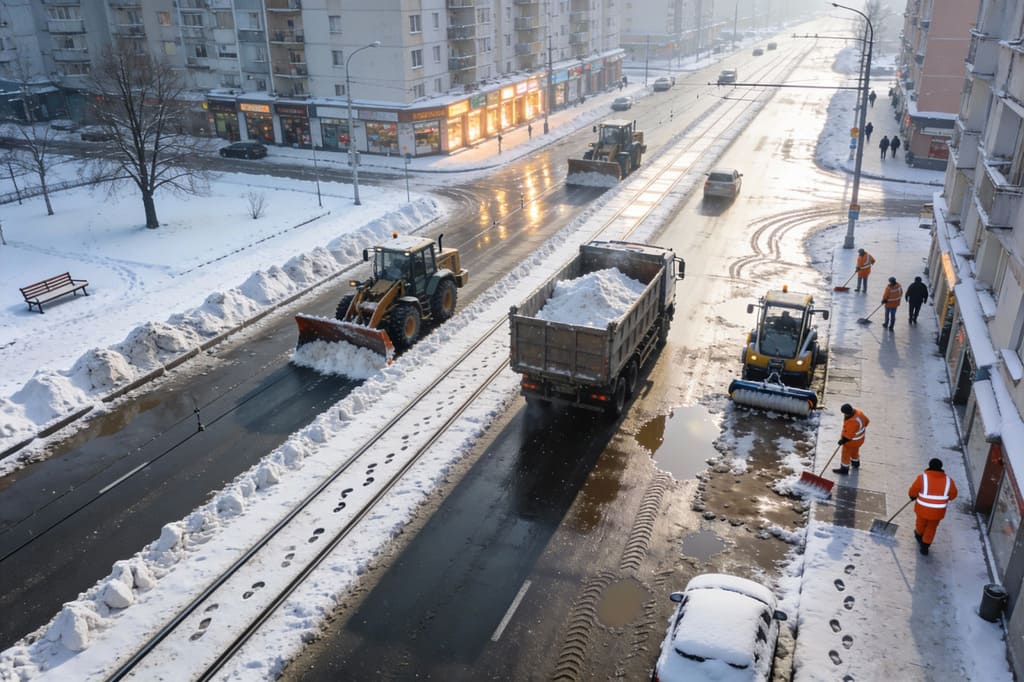 Зимнее содержание городских территорий: роль вывоза снега в условиях мегаполиса