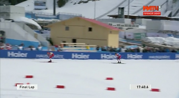 В финале лыжного спринта все вдруг остановились. Видели такое?