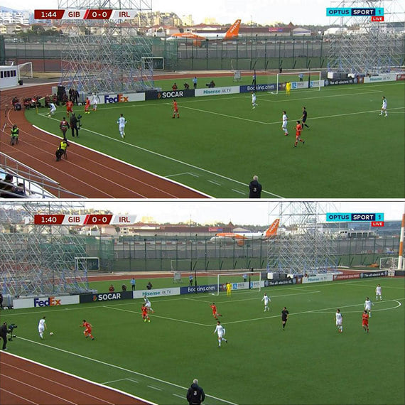 Вокруг стадиона Гибралтара &ndash; поразительно: вид на скалу, взлетная полоса прямо за воротами, 700 метров до Испании