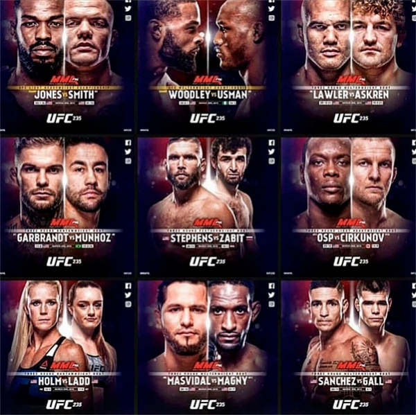 В Вегасе супертурнир UFC 235: дерутся Забит, Джонс, Вудли и Аскрен