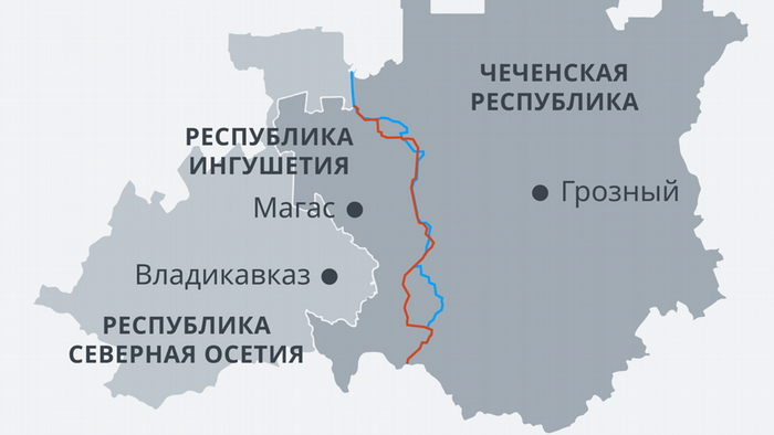 Граница Чечни и Ингушетии 2019 к чему пришли на карте Граница Чечни и Ингушетии
