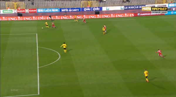 Гол Черышева сделал Дзюба: задавил не только Куртуа, но и защитника