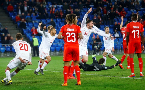 На 84-й минуте Дания летела Швейцарии 0:3, а через 9 минут стало 3:3