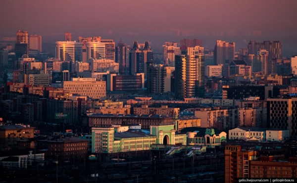 Зимний Новосибирск с высоты показал Слава Gelio Степанов