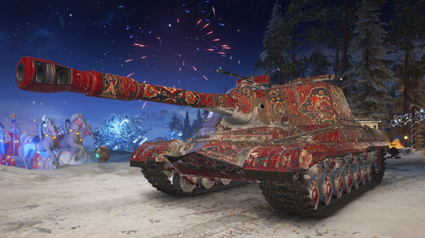 Фанаты World of Tanks пришли на хоккейный матч с коврами и сложили из них танк