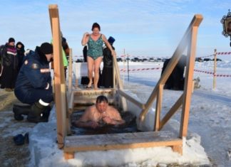 Температура обской воды в день Крещения-2020