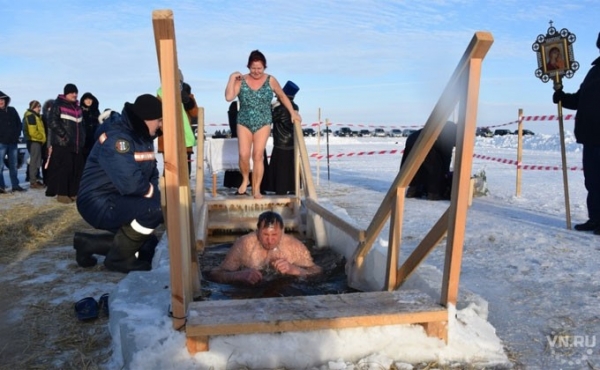 Температура обской воды в день Крещения-2020