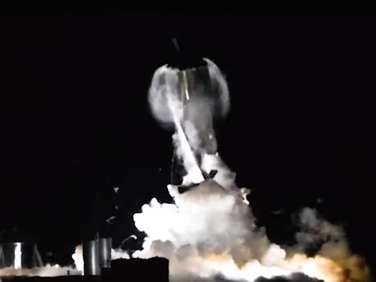 Опубликовано видео взрыва прототипа корабля Starship компании SpaceX