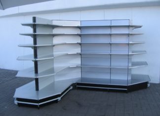 Металлические стеллажи для торговли