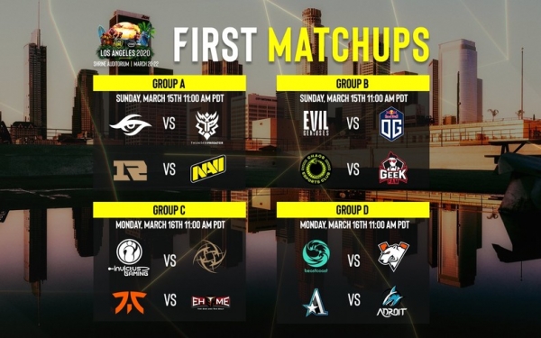 ESL One Los Angeles 2020. Посев групп