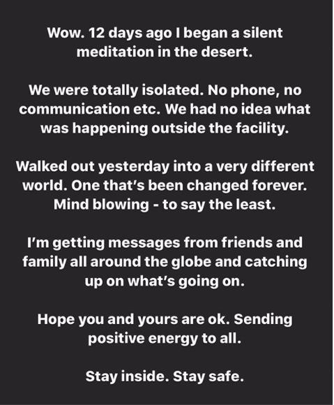 Джаред Лето не знал о пандемии коронавируса