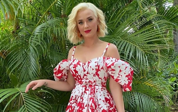 Беременная Кэти Перри снялась без макияжа