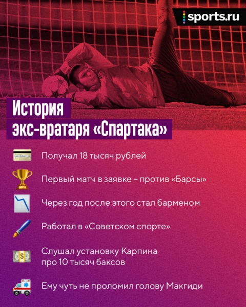 В ноябре 2012-го я в запасе с «Барсой», через год – уже бармен и разливаю текилу. Открытое письмо вратаря «Спартака»