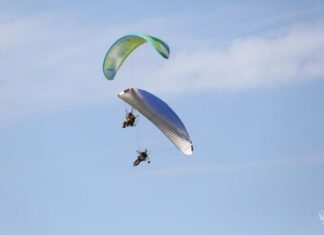 75-метровую Георгиевскую ленту пронесут парапланеристы над Новосибирском