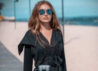 Певица Слава Каминская снялась в белье и кожаном плаще