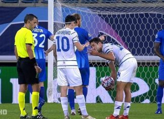 Игроки киевского «Динамо» разыграли штрафной в камень-ножницы-бумагу. Прямо как Рибери и Кроос