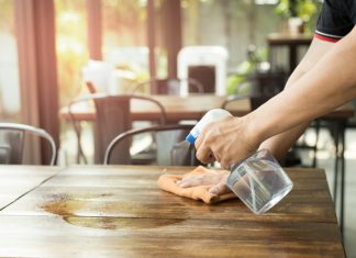 Уборка помещений ресторана и кафе