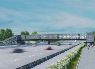 Начато строительство надземного пешеходного перехода в поселке Мехзавод