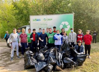 Субботник с раздельным сбором отходов прошел в лесной зоне напротив Тольяттинского государственного университета