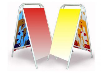 Плюсы рекламных штендеров