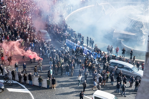 Прощание с Синишей в Риме. Пришли Спаллетти, Манчини, Сарри, Тотти, Де Росси и еще тысячи людей