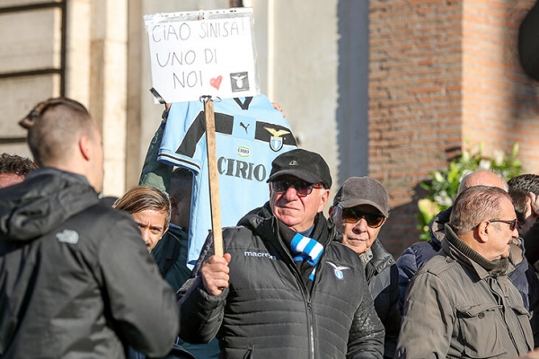 Прощание с Синишей в Риме. Пришли Спаллетти, Манчини, Сарри, Тотти, Де Росси и еще тысячи людей