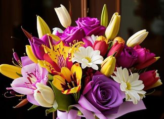 Как красиво сочетать цветы в букете?