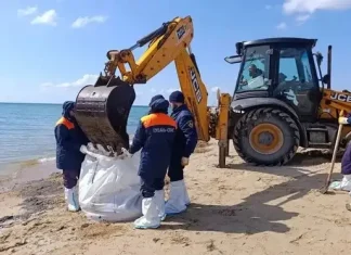 Анапа лихорадочно готовится к туристическому сезону: вывезено 1000 новых мешков мазута