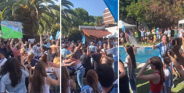 Посмотрите на Буэнос-Айрес после выхода Аргентины в финал. Фанаты даже в особняке Марадоны!
