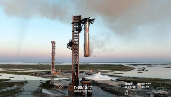 Илон Маск творит историю: гигантская башня SpaceX впервые поймала ракету! - Hi-News.ru