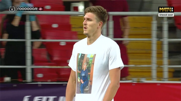 Соболев заплакал после гола в финале Кубка. Он посвятил его маме  