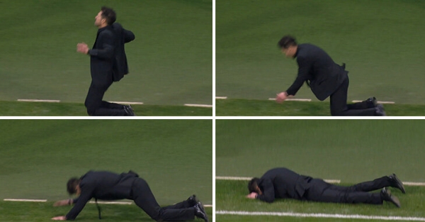 Момент дня. Симеоне лицом в землю – когда чуть не вырвали победу на последних секундах у «Интера»